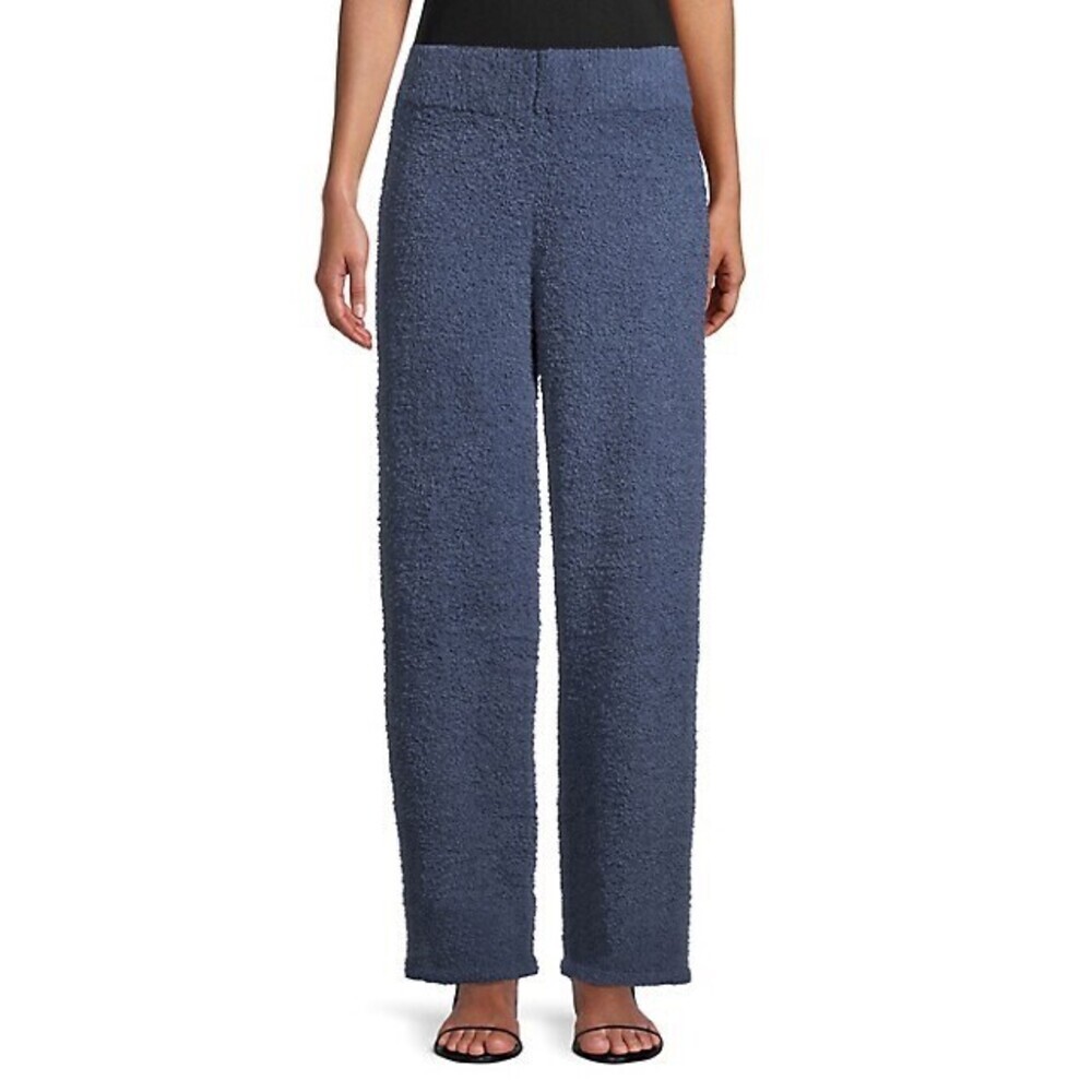 Heritage women's Cozy Teddy Bear Sweat Pants Navy Size M NWOT